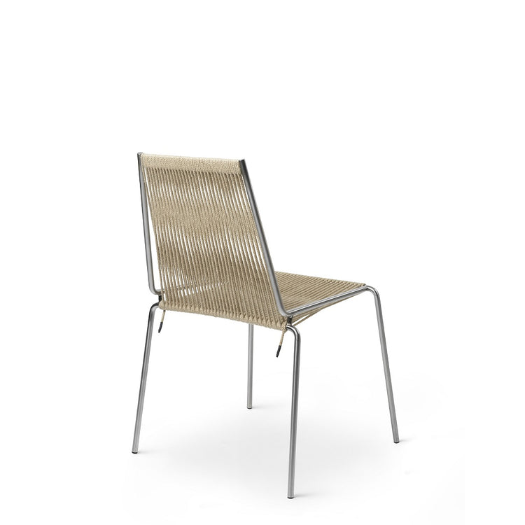Noel Chair set bagfra. Rustfrit stål og hør flagline, en ny klassiker.
