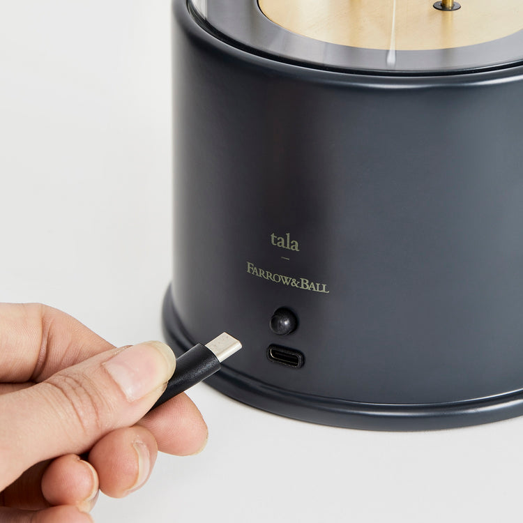 Tala x Farrow Ball, The Muse portable lamp - Hackles Black