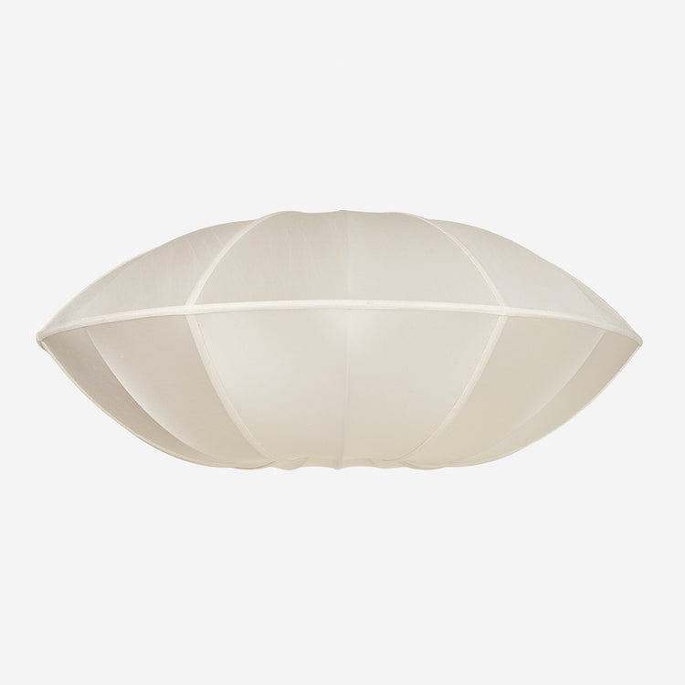 Oi Soi Oi - Round Flat Silk Lampeskærm , Offwhite
