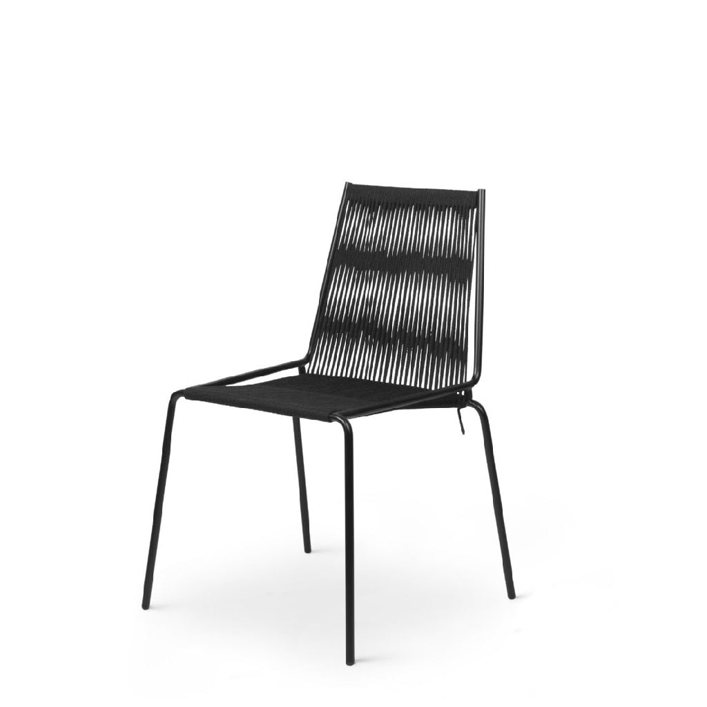 Thorup Copenhagen, Noel Chair - Sort pulverlakeret stål stel/ Sort hør flagline