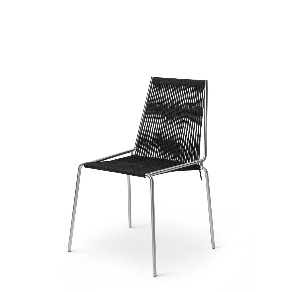 Noel Chair i varianten sort m. rustfrit stålstel