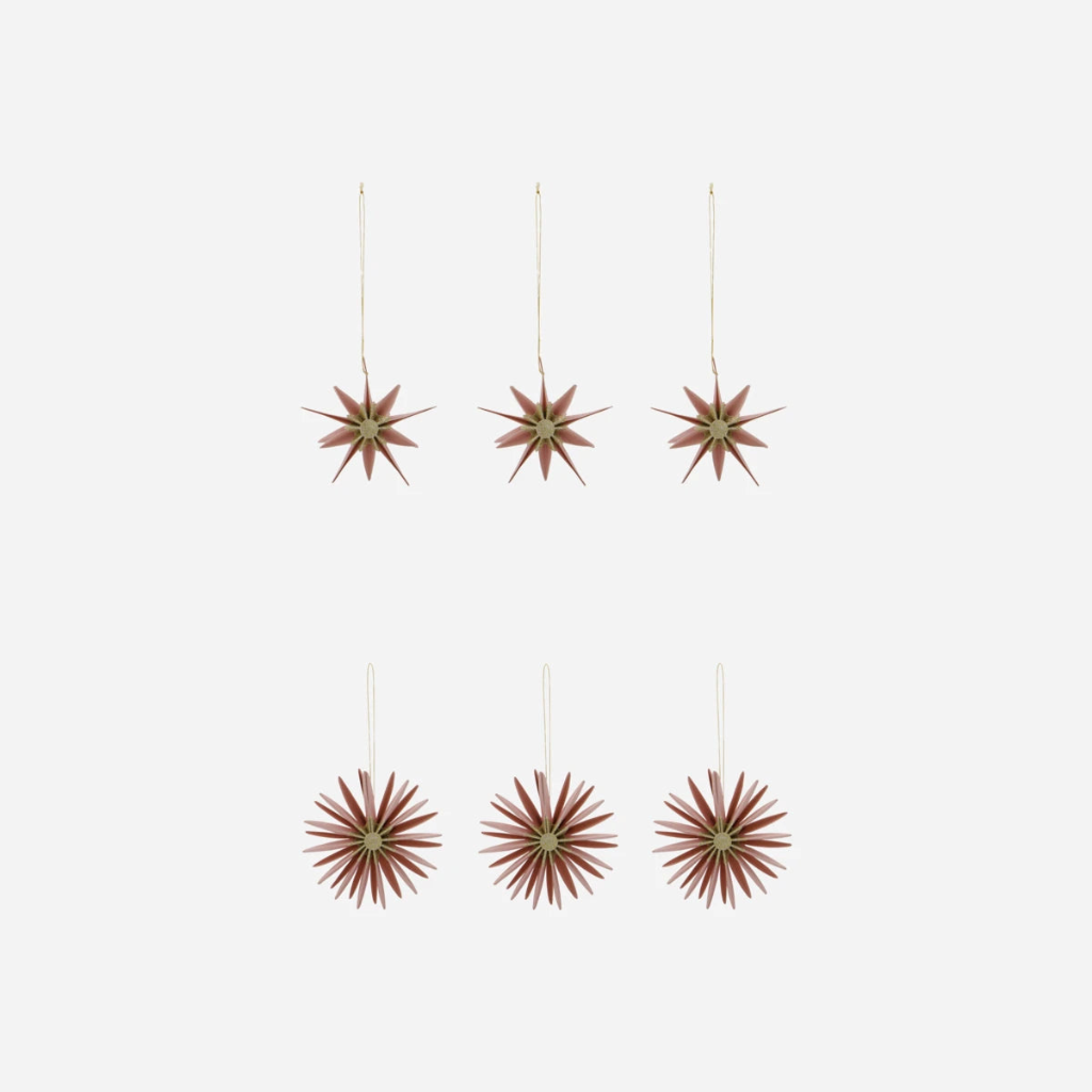 HDstari Ornament, sæt á 6 stk - Rose / Champagne