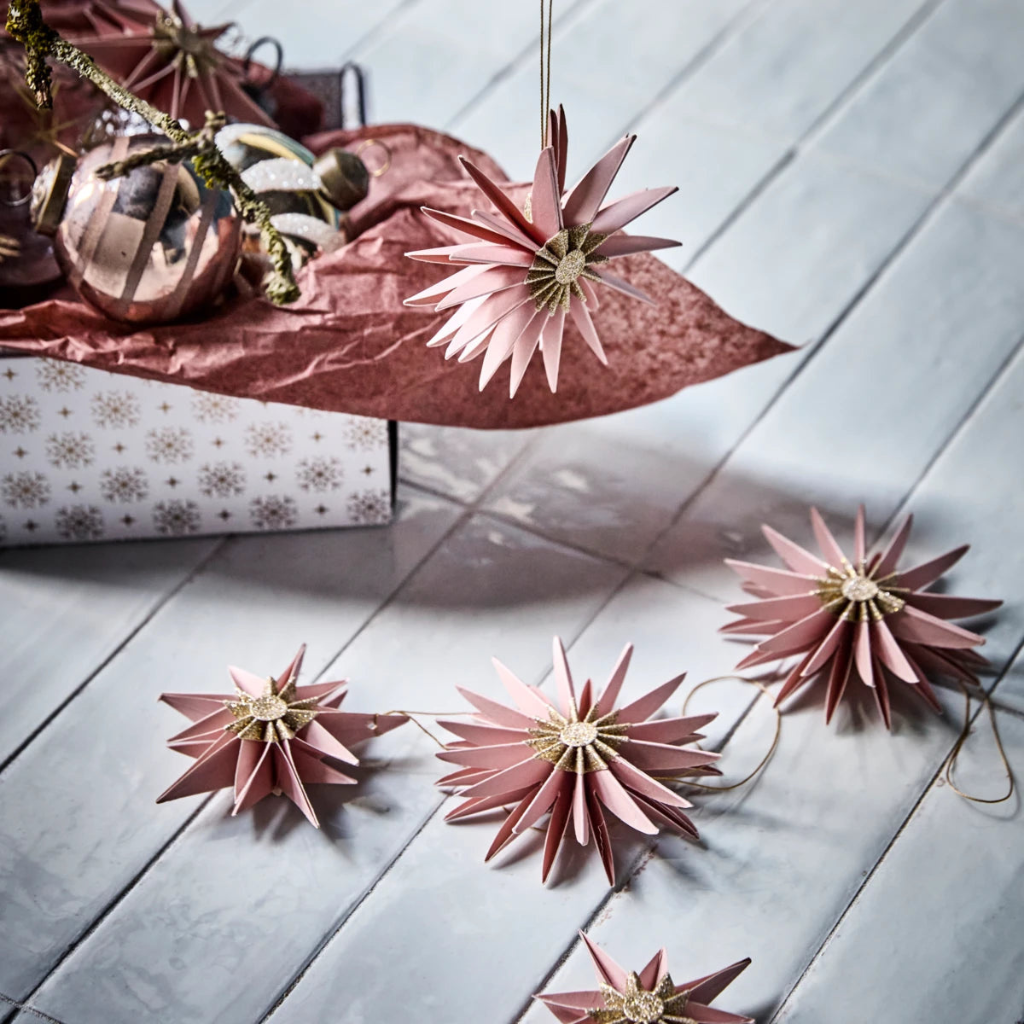 HDstari Ornament, sæt á 6 stk - Rose / Champagne, styleimage