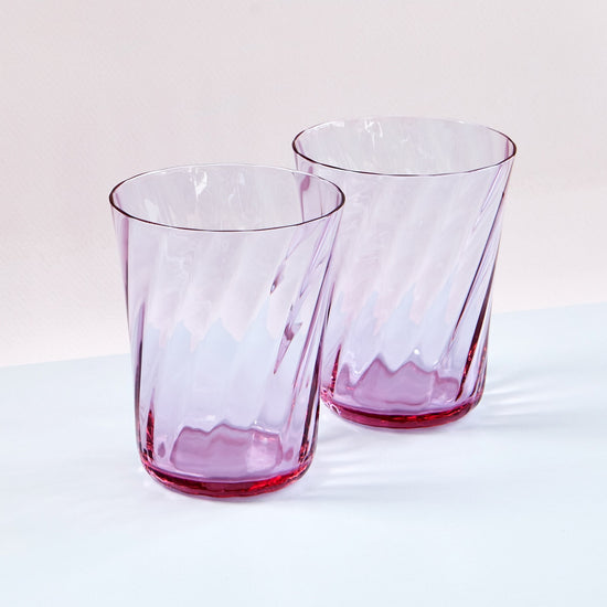 Stilleben Concave Glas - Box af 2, Swirl Neo Purple