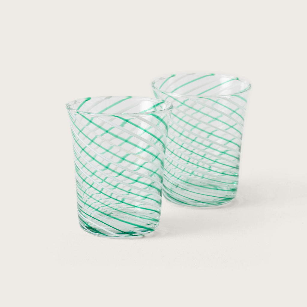 Stilleben Concave Glas - Box af 2, Twist Green