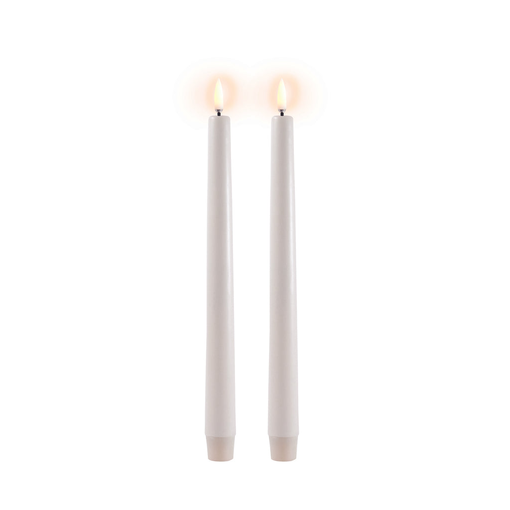 Uyuni Lightning Taper Candle white 23 x 280 mm, 2 stk.