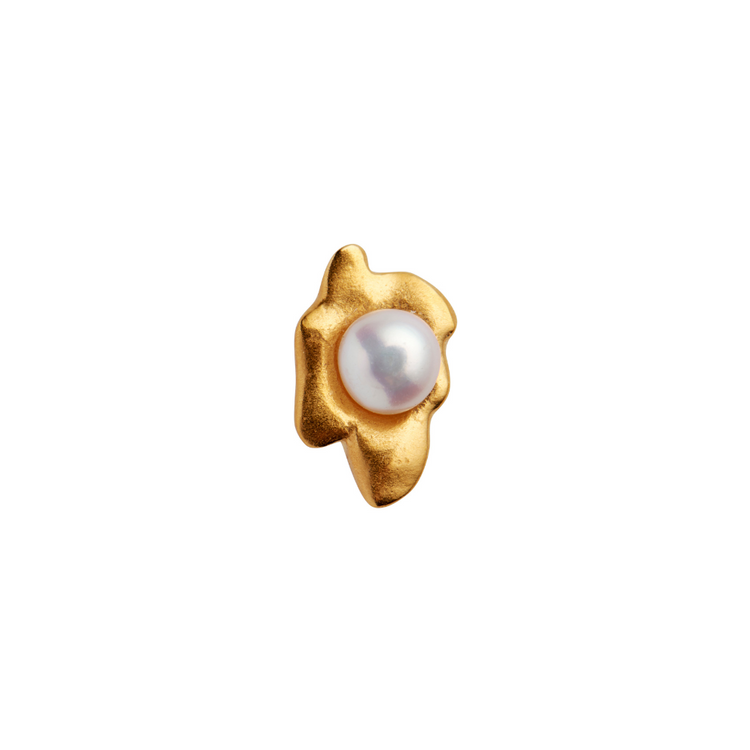 Petit Shelly Pearl Earring - Gold