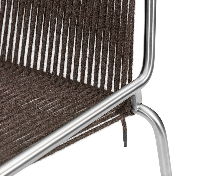 Thorup Copenhagen, Noel Chair - Rustfrit stål/Mørkegrå uld