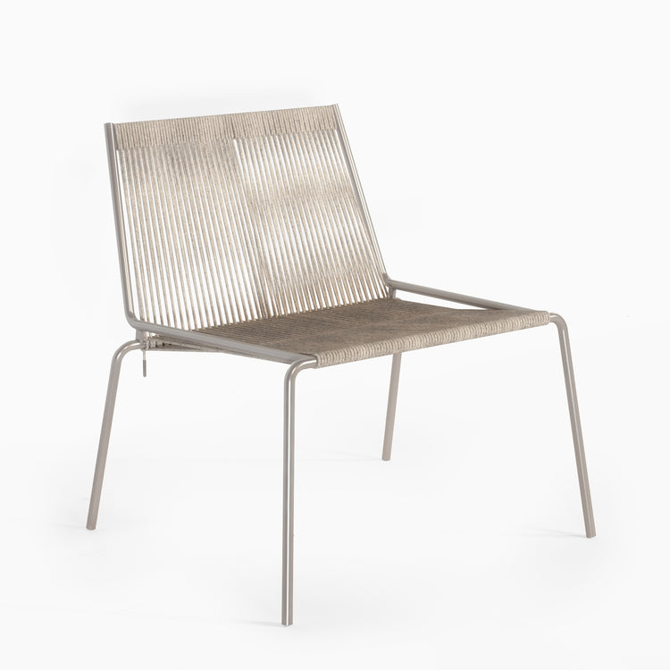 Studio Thorup Noel Lounge Chair, stål stel og grå uld