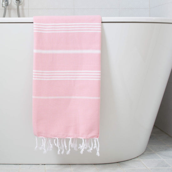 Ottomania Hammam håndklæde fv. Powder pink/Hvid