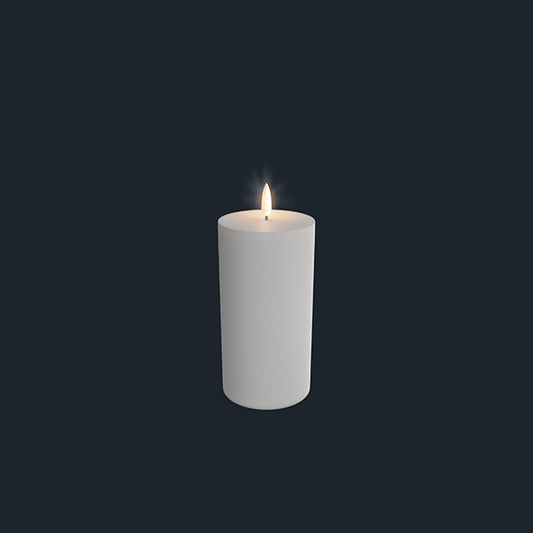 Uyuni Lightning Pillar Candle white 78 x 180 mm