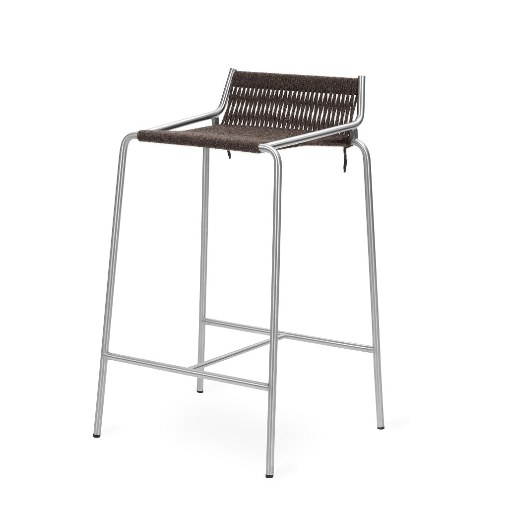 Studio Thorup Noel Counter Chair - Rustfrit stål/Færøsk fåruld