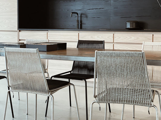 Thorup Copenhagen, Noel Chair - Rustfrit stål/Natur hør flagline