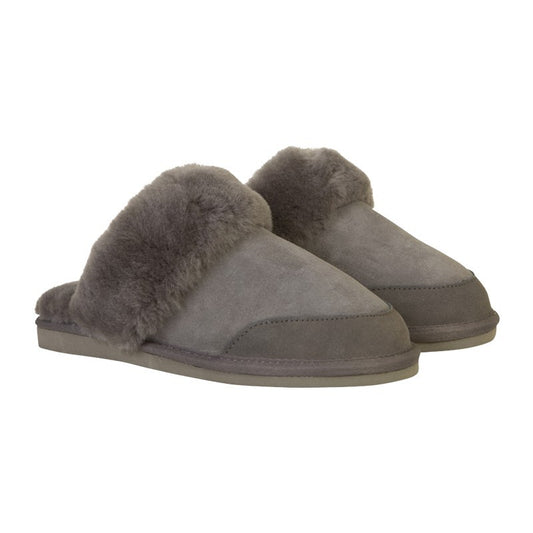 New Zealand Wool Boots open slipper, par - Grå